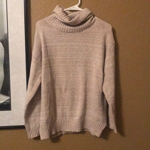 high Neck Khaki Sweater